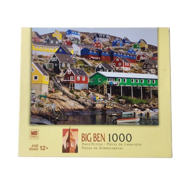 Vintage Kangaamiut Greenland Big Ben MB 1000 Piece Puzzle - Picture 1 of 6